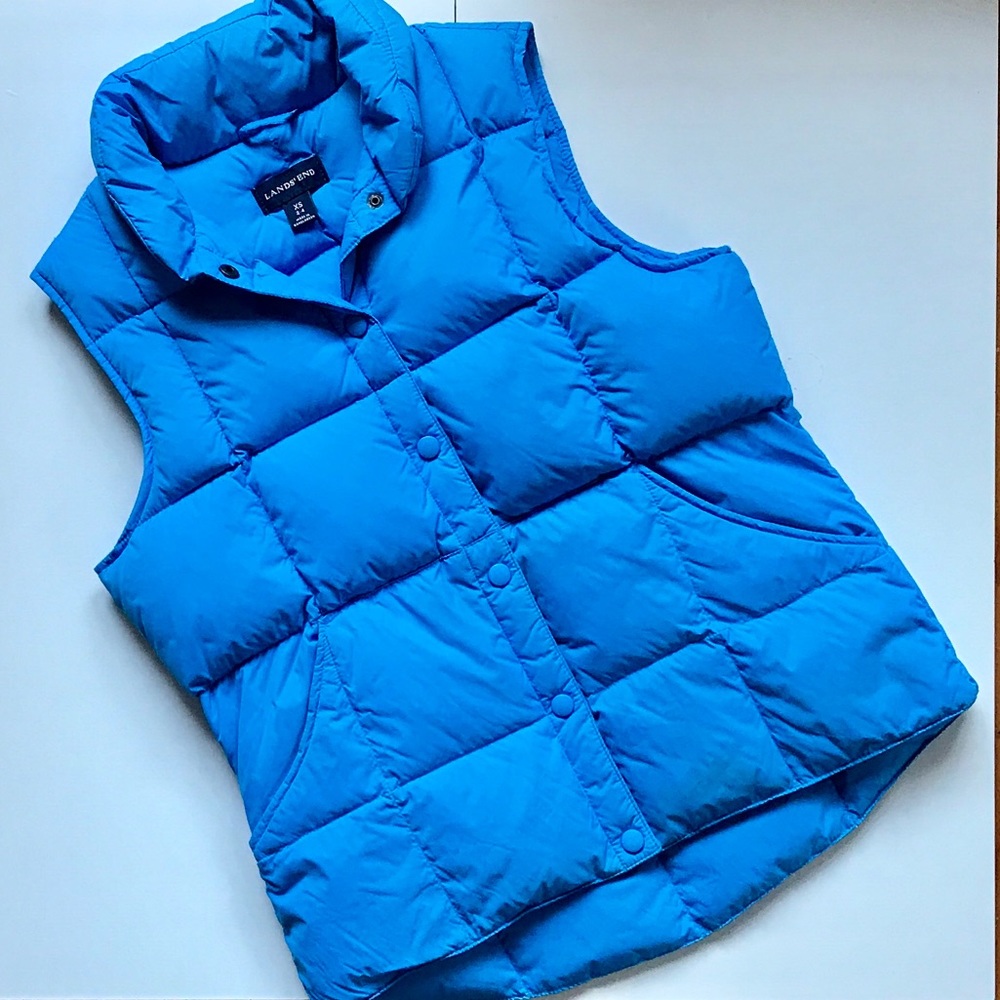 Lands' End GooseDown Fitted Puffer Vest XS(2-4)